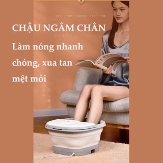 Chậu ngâm chân massage gấp gọn, Bồn ngâm chân mát xa cao cấp, tự động đun nước, giữ nhiệt ổn định - LB219211