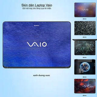 Skin dán Laptop Sony Vaio màu xanh dương xước (inbox mã máy cho Shop)
