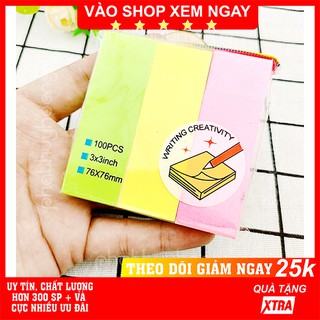 Combo 2 xấp giấy note 200 tờ 3 màu✅FREESHIPCombo 2 xấp giấy note 200 tờ GS-02  giá rẻ