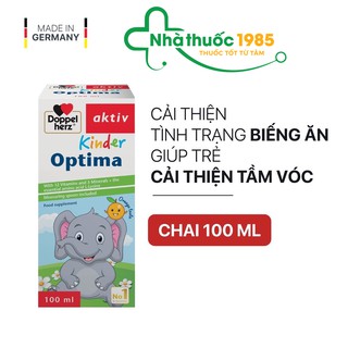 (Nhập khẩu chính hãng) Siro ăn ngon, nâng tầm vóc cho bé Doppelherz Aktiv Kinder Optima (chai 100ml)