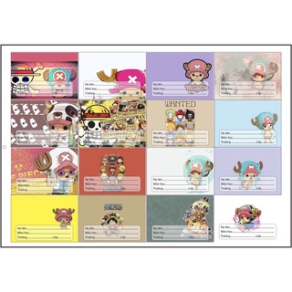 sét 16 nhãn vở ONE piece / nhãn dán anime one piece