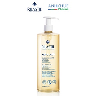 Dầu Tắm Dưỡng Ẩm, Làm Sáng Da Phục Hồi Da Bị Kích Ứng, Dị Ứng Rilastil Xerolact Cleansing Oil 750ml