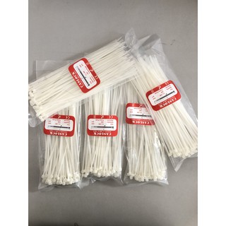 COMBO 5 Bộ 80 sợi Dây Rút Nhựa Khóa Siêu Chắc Size 4*200 (Trắng)