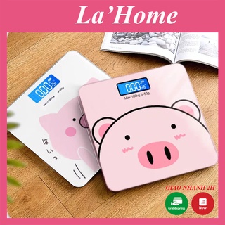 Cân điện tử trọng tải lên tới 180kg họa tiết con lợn màu hồng dễ thương