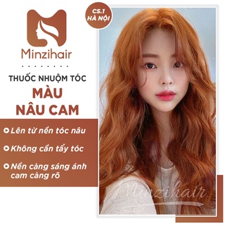 Thuốc Nhuộm Tóc Màu Nâu Cam - Lên Từ NỀN NÂU - Tặng Trợ Dưỡng | Minzihair HN