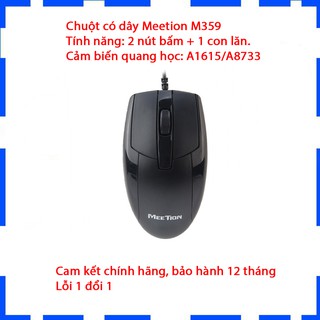 Chuột có dây Meetion M359 - Chuột văn phòng rẻ nhất shopee - Bảo hành 12 tháng - Cam kết chính hãng -  lỗi 1 đổi 1