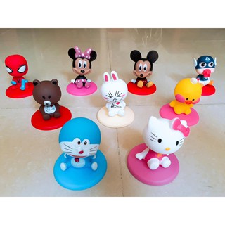Bé lắc đầu trang trí bánh có 9 mẫu Doremon, kitty, Gấu Thỏ, Vịt, Captain, Người Nhện, Chuột Mickey