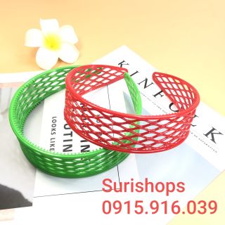 Cài Tóc Nhựa bản lớn sắc màu cài lưới