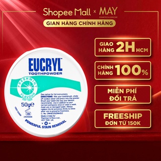 BỘT ĐÁNH RĂNG Bạc Hà Giúp Sạch Miệng Trắng Răng, Hơi Thở Thơm Mát EUCRYL Toothpower 50g