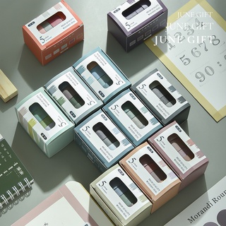 Set 5 Cuộn Băng Dính Washi Pastel