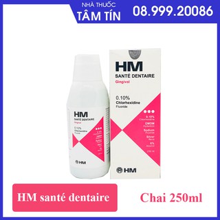 [CHÍNH HÃNG ] Nước súc miệng ngăn ngừa viêm nướu HM HM SANTÉ DENTAIRE Gingival 250ml