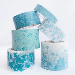 (Chiết theo chu kỳ) 6 mẫu băng dính washi tape hoa cỏ Misty Forest