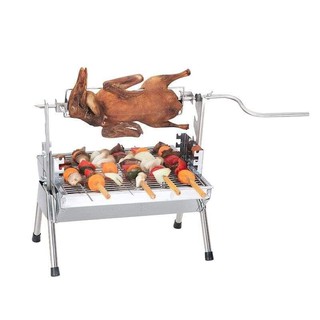 Bếp nướng BBQ inox cao cấp xoay tay 2 chế độ nướng