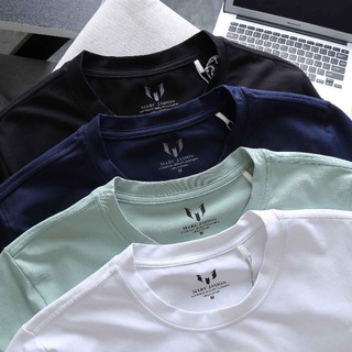 Áo Cổ Tròn , Áo Thun Nam Ngắn Tay Có Cổ Cotton Full Basic