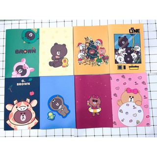 Vở gấu brown kẻ ngang thỏ cony S7VI14 vở hoạt hình 25x17cm 80 trang giấy đẹp
