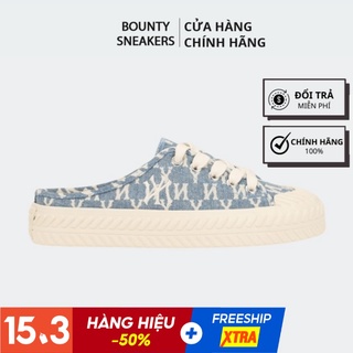 Giày MLB PlayBall Mule Mono Denim ''Blue'' Sneaker Thời Trang Nam Nữ 32SHSD111-50U - Hàng Chính Hãng - Bounty Sneakers