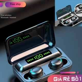 [Xả Kho] Tai nghe Bluetooth F9 Pro Max Cảm Ứng Kiêm Sạc Dự Phòng.