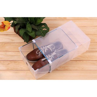 Combo 2 Hộp Đựng Giày Trong Suốt Viền Kim Loại Có Ngăn Kéo