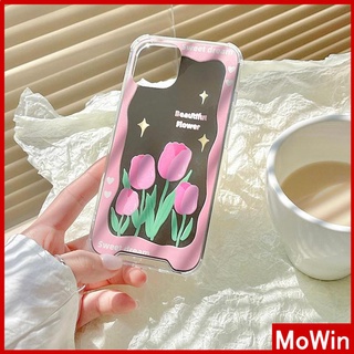 iPhone Case Acrylic Luxury Makeup Mirror Airbag Shockproof Protection Camera Pink Flowers Cute Compatible For iPhone 11 iPhone 13 Pro Max iPhone 12 Pro Max iPhone 7 Plus iPhone xr