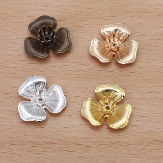 1 phiến hoa 3 cánh kèm nhụy 16mm nguyên liệu làm trâm làm trang sức cổ trang