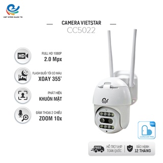 Camera WIFI PTZ ngoài trời 2 ống kính CC5022 ZOOM 10x, độ phân giải 2K, nhận diện khuân mặt,có đèn LED VIỆT STAR QUỐC TẾ
