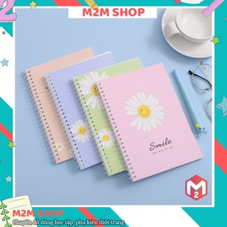 Sổ lò xo hình hoa cúc, quả đào cute dễ thương khổ A5 (21cm x 15cm)