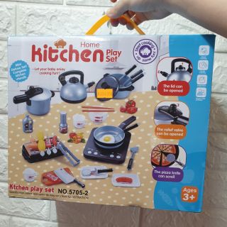 Bộ đồ chơi nấu ăn 36 món kèm thức ăn home kitchen playset
