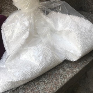 100g hạt xốp trắng làm ghế lười, bỏ hộp quà, câu cá