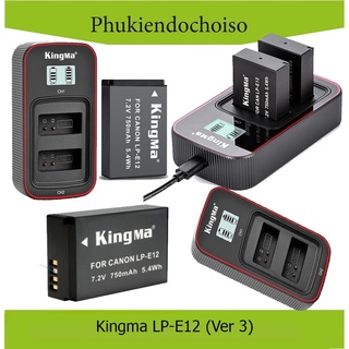 Pin sạc Kingma Ver 3 cho Canon LP-E12 (Sạc nhanh - Cổng Type C)