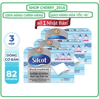 ☘Combo 3 hộp Bông tẩy trang Silcot Nhật Bản 82 miếng