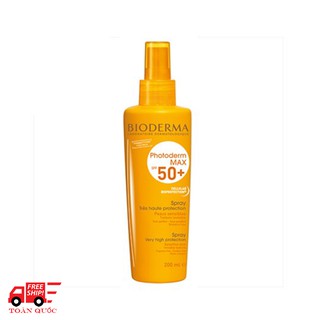 Xịt chống nắng cho mặt, toàn thân dành cho da nhạy cảm Photoderm Max Spray SPF50+ Bioderma 200ml