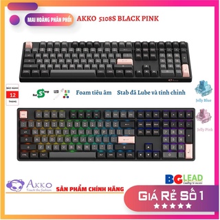 [Chính hãng] Bàn phím cơ AKKO 5108S|3084|3098 Black Pink (Hotswap|Akko CS Switch|Foam tiêu âm|Led RGB) - Mai Hoàng PP)