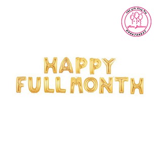 Bộ bóng chữ Happy full month màu vàng