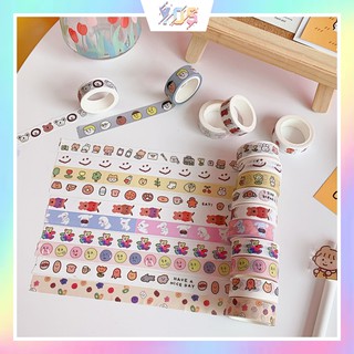 Băng keo dán học tập washi tape hoạt hình dễ thương ulzzang