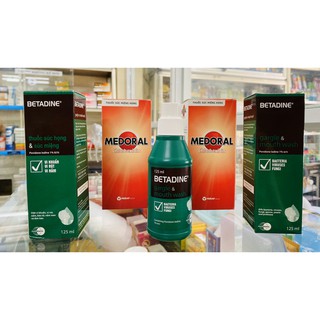 BETADIN/ NƯỚC SÚC MIỆNG BETADIN - CHAI 125ML.