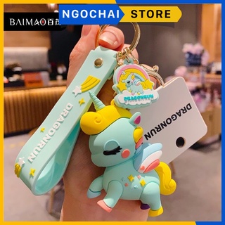 Móc khóa cute Ngựa một sừng DRAGONRUN, móc khóa đôi dễ thương hot trend tiktok