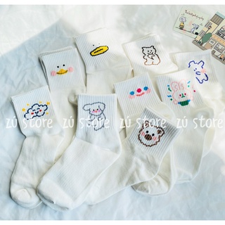 Vớ tất trắng cổ cao icon hình