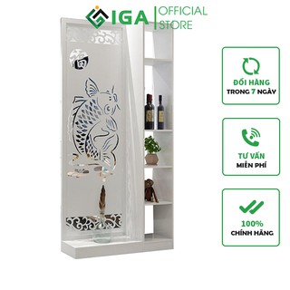 Vách Ngăn Bình Phong IGA Họa Tiết Cá Chép Phong Thủy