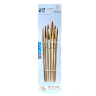 Bộ Cọ Vẽ Nhọn 6 Cây Chuyên Nghiệp Artist Brush - Dùng Cho Màu Nước/Bột/Sơn Acrylic 30S Store M817-6 Màu Gỗ