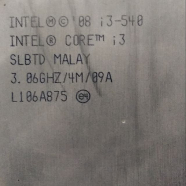Cpu core i3 540