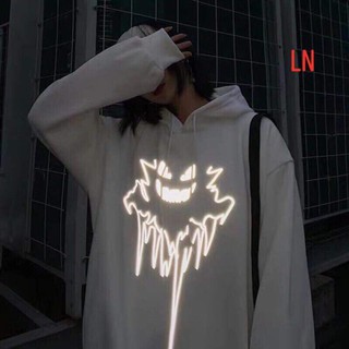 HDPQ - Áo khoác hoodie phản quang nỉ bông mẫu Pokemon