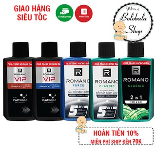 Tắm/ gội Romano VIP các loại - chai mini 60g