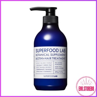 DẦU XẢ VÀ CHĂM SÓC DA ĐẦU DÀNH CHO TÓC DẦU SUPER FOOD LAB BOTANICAL SUPPLEMENT BIOTIN+SCALP TREATMENT 480ml