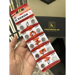 Vỉ 10 Viên Pin AG9 - LR936 - 936 - 394A - 194 - LR45 DOMSEM Pin Cúc Áo Thay Thế Cho Đồng Hồ Đeo Tay Các Loại