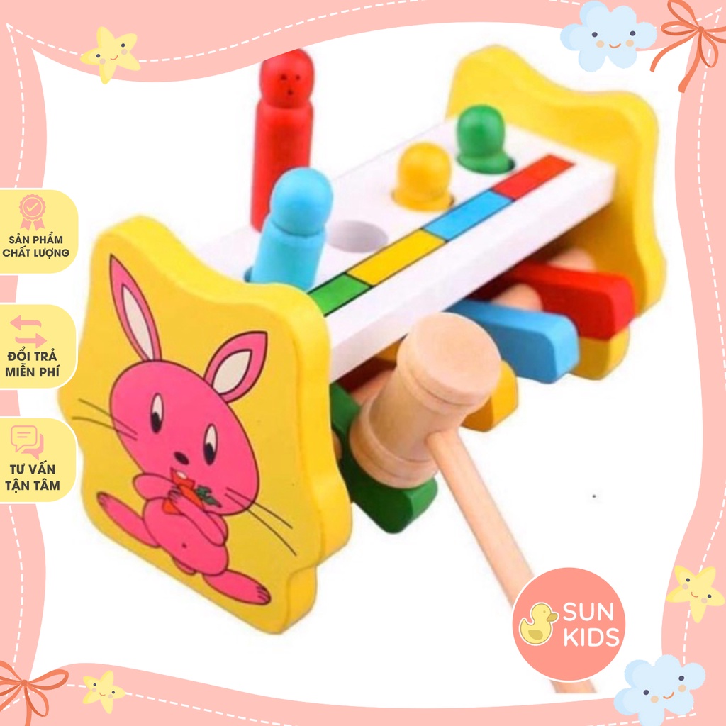 Đập chuột con thỏ cho bé