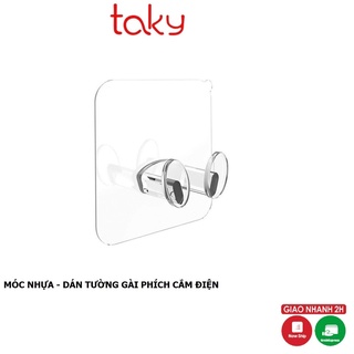 Móc Gài Phích Điện - Taky, Trong Suốt Dán Tường, Treo Phích Cắm Điện, Tiện Dụng Trong Gia Đình 4000