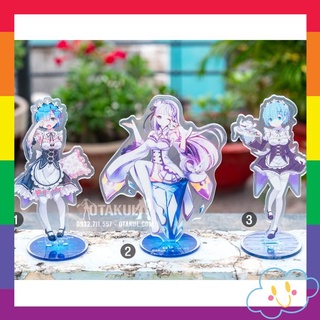 Mô Hình Standee Acrylic Emilia Và Rem - Re:Zero