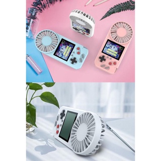 Quạt Tích Điện Kiêm Máy Chơi Game Mini 500 Trò Chơi