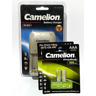 Bộ Sạc Nhanh Tự Ngắt Camelion BC-0905 Kèm 4 Pin Sạc AAA 900 mAh Dùng Cho Điện Thoại Kéo Dài