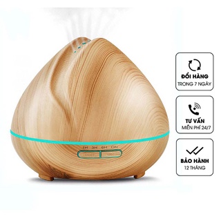 Máy xông tinh dầu siêu âm kèm 2 chai tinh dầu Kobi 10ml/chai